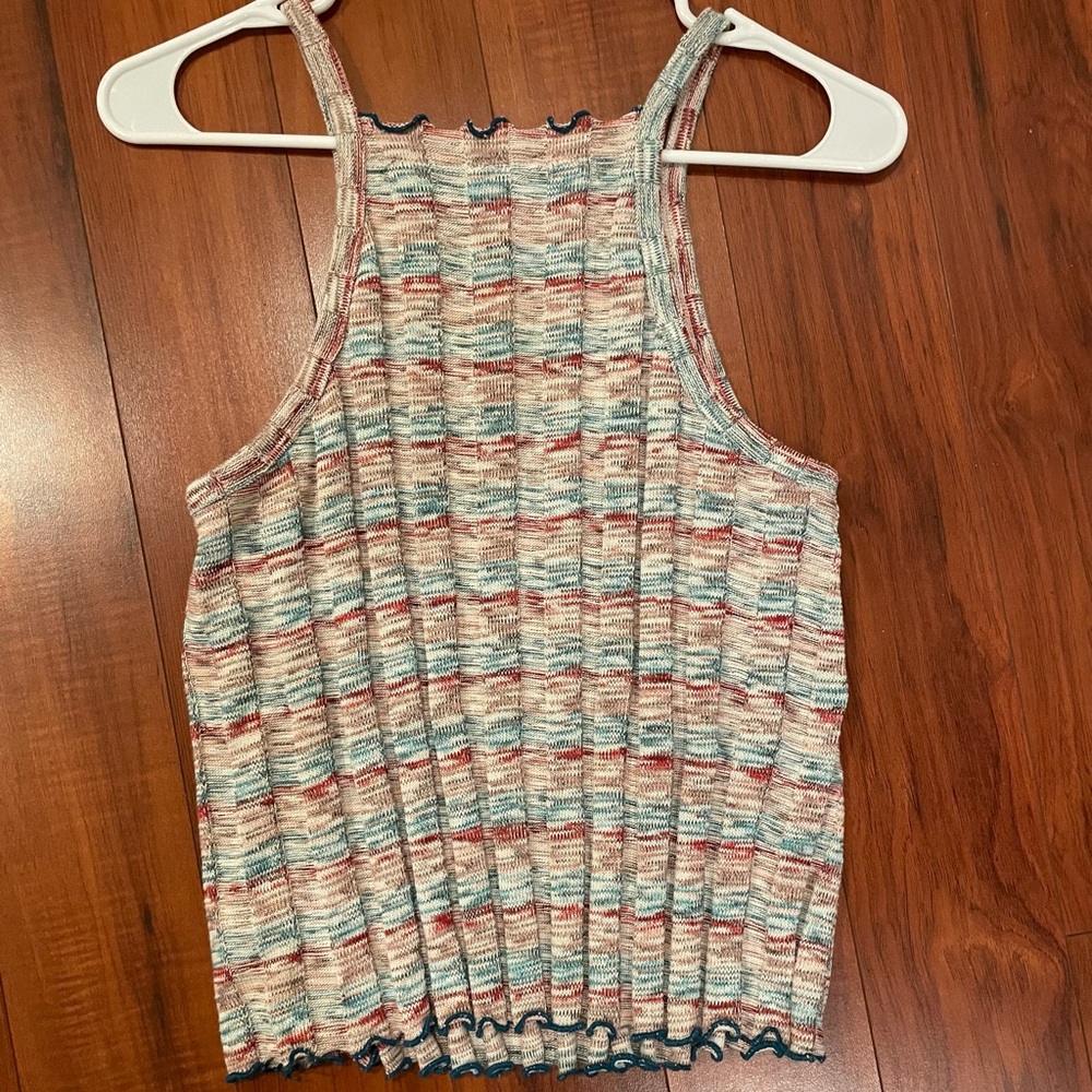 Anthropologie ruffled cropped tank top - Picture 2 of 3